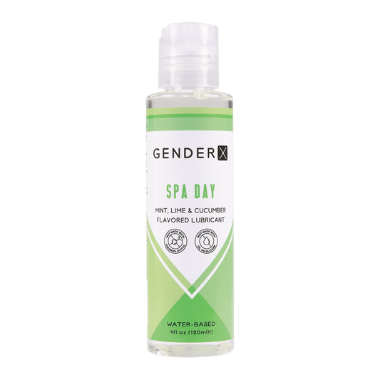 Gender-X  Spa Day Flavored personal lubricant 2oz – Rechargeable, Discreet, Intimate Wellness Accessory – Quiet, Rechargeable, Waterproof, Couples & Solo Use, Discreet Intimate Wellness Accessory
