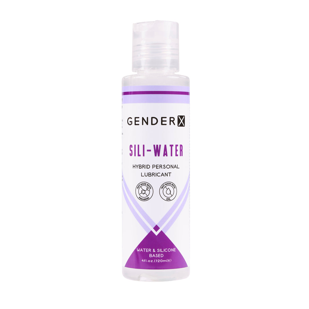 Gender-X  Sili-Water Hybrid personal lubricant 4oz – Rechargeable, Discreet, Intimate Wellness Accessory – Quiet, Rechargeable, Waterproof, Couples & Solo Use, Discreet Intimate Wellness Accessory