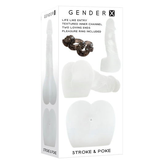 Gender-X  Stroke & Poke – Rechargeable, Discreet, Intimate Wellness Accessory – Quiet, Rechargeable, Waterproof, Couples & Solo Use, Discreet Intimate Wellness Accessory