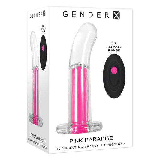 Gender-X  Pink Paradise Vibrating Plug * – Rechargeable, Discreet, Intimate Wellness Accessory – Quiet, Rechargeable, Waterproof, Couples & Solo Use, Discreet Intimate Wellness Accessory