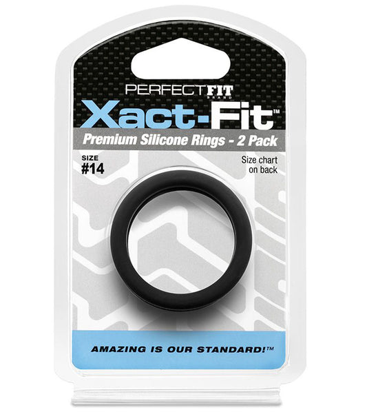 Xact-Fit Ring 2-Pack #14 – Rechargeable, Discreet, Intimate Wellness Accessory – Quiet, Rechargeable, Waterproof, Couples & Solo Use, Discreet Intimate Wellness Accessory