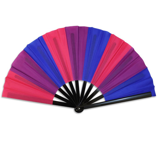 Bisexual Pride X-Large Hand Fan – Rechargeable, Discreet, Intimate Wellness Accessory – Quiet, Rechargeable, Waterproof, Couples & Solo Use, Discreet Intimate Wellness Accessory