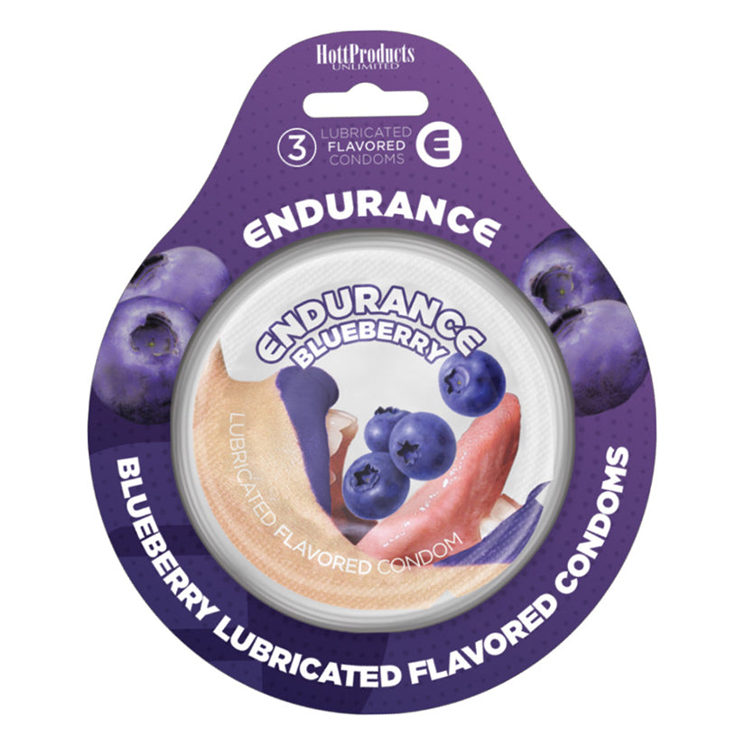 Endurance Condoms-Blueberry 3pk.