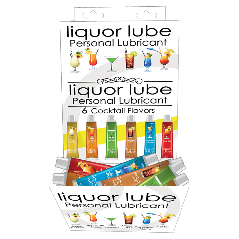 Liquor Lube 10ml Resealable Tubes-Assorted Flavors Display of 72.