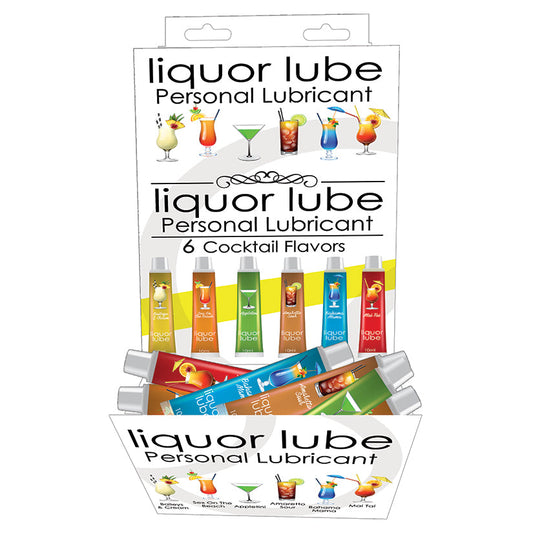 Liquor Lube 10ml Resealable Tubes-Assorted Flavors Display of 72.