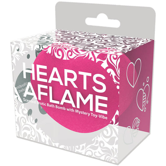 Hearts A Flame Erotic Lovers Bath Bomb w/ Vibe Inside.