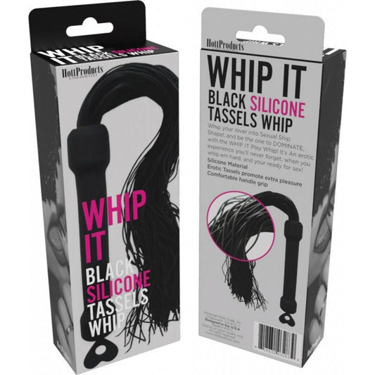Whip It! Black Tassel Whip – Rechargeable, Discreet, Intimate Wellness Accessory – Quiet, Rechargeable, Waterproof, Couples & Solo Use, Discreet Intimate Wellness Accessory
