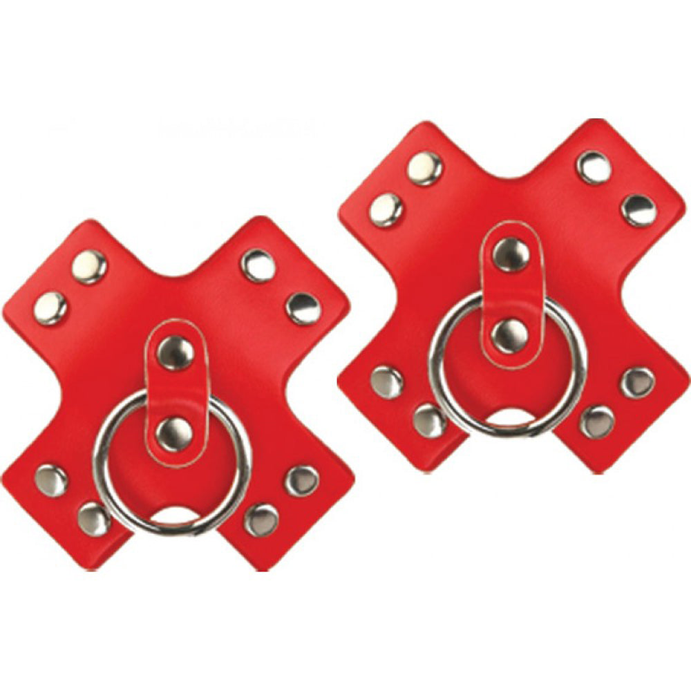 Seducer Nipplicious Ringed Pasties -Red* – Rechargeable, Discreet, Intimate Wellness Accessory – Quiet, Rechargeable, Waterproof, Couples & Solo Use, Discreet Intimate Wellness Accessory