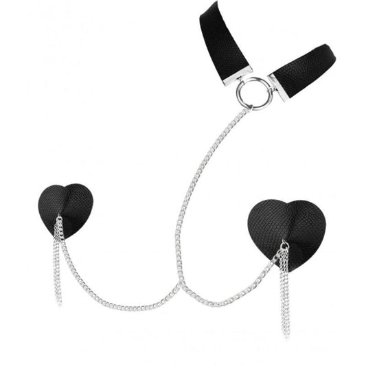 Dominatrix Nipplicious Pasties w Collar* – Rechargeable, Discreet, Intimate Wellness Accessory – Quiet, Rechargeable, Waterproof, Couples & Solo Use, Discreet Intimate Wellness Accessory