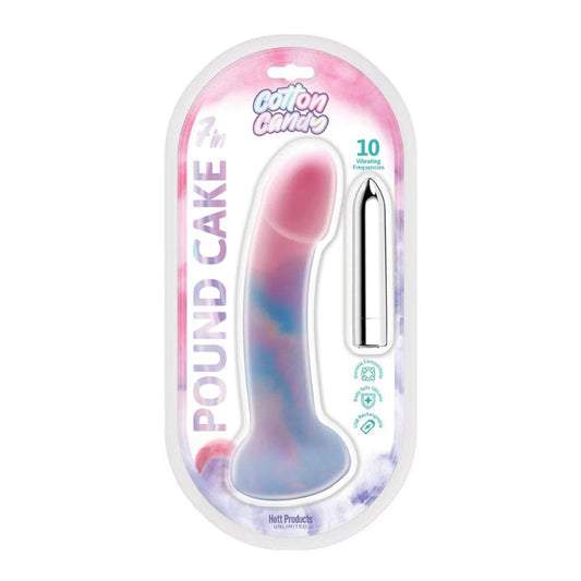 Cotton Candy - Pound Cake 7.5" Vibrating – Rechargeable, Discreet, Intimate Wellness Accessory – Quiet, Rechargeable, Waterproof, Couples & Solo Use, Discreet Intimate Wellness Accessory