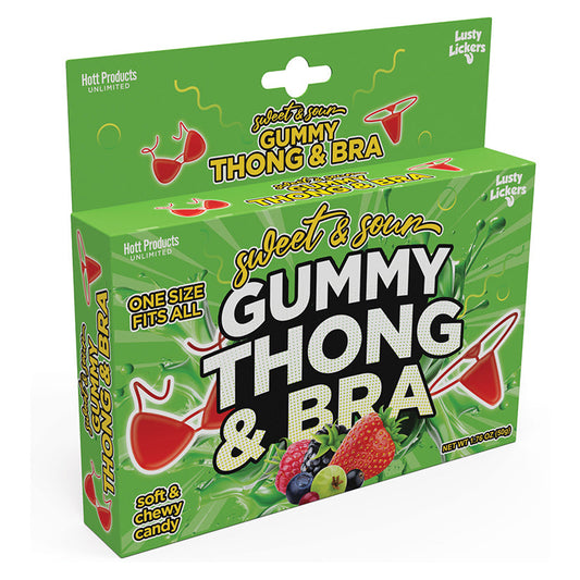 Sweet and Sour Gummy Thong & Bra Set.