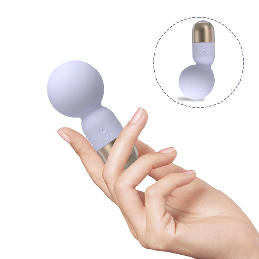 Pokewan Pocket Mini Vibrating Wand - Pur – Rechargeable, Discreet, Intimate Wellness Accessory – Quiet, Rechargeable, Waterproof, Couples & Solo Use, Discreet Intimate Wellness Accessory