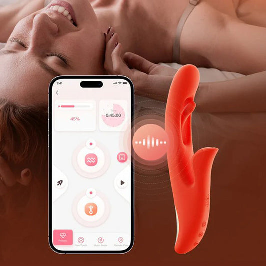 Tressa App-Enabled Flicking Rabbit Vibe – Rechargeable, Discreet, Intimate Wellness Accessory – Quiet, Rechargeable, Waterproof, Couples & Solo Use, Discreet Intimate Wellness Accessory