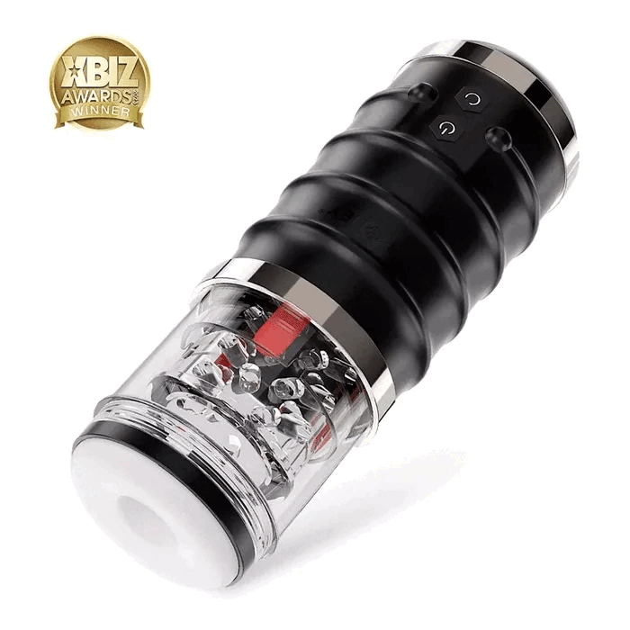 Warrior - Auto Thrusting Stroker - Black – Rechargeable, Discreet, Intimate Wellness Accessory – Quiet, Rechargeable, Waterproof, Couples & Solo Use, Discreet Intimate Wellness Accessory