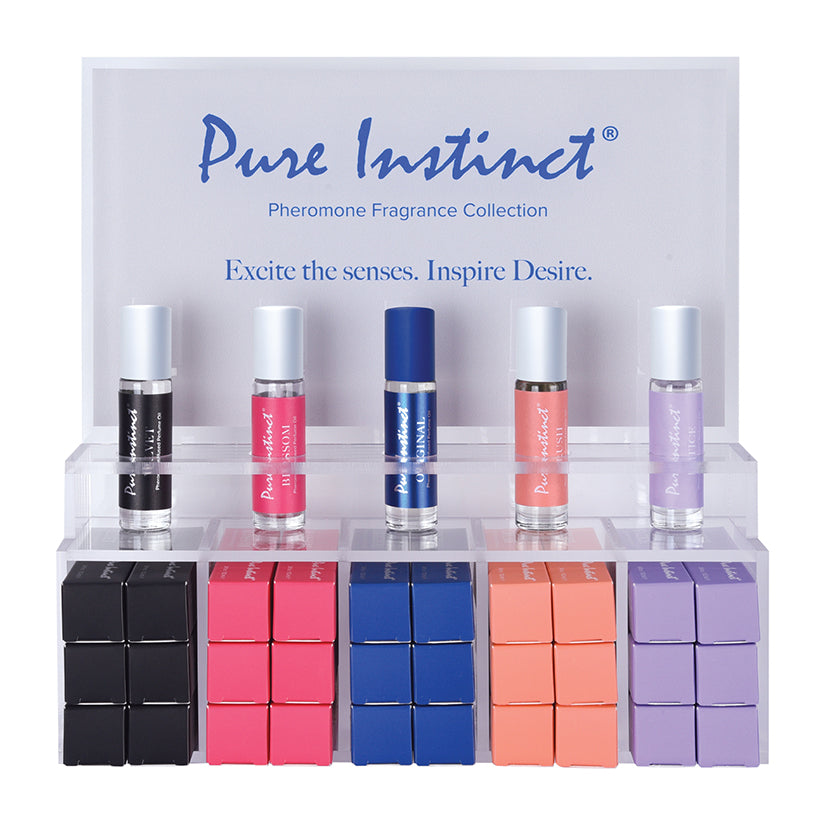 Pure Instinct Signature Collection Pheromone Roll On Display of 30.
