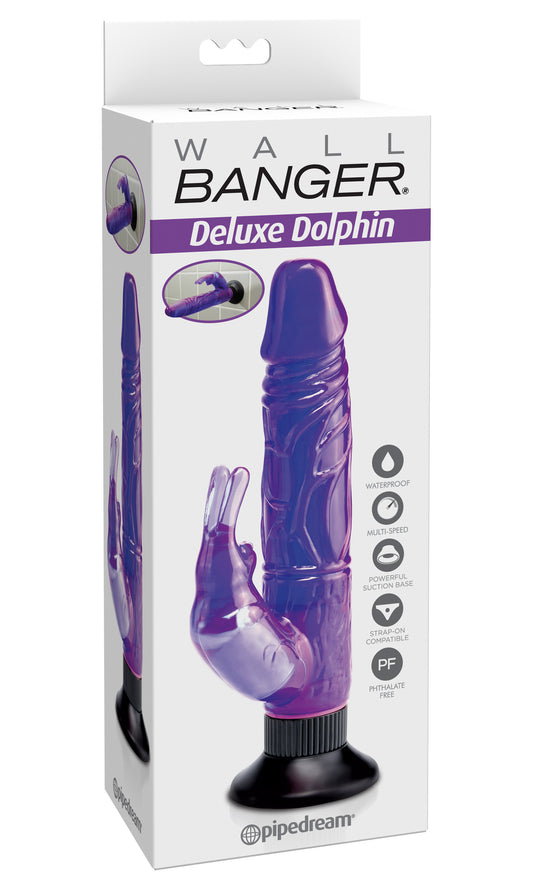 Waterproof Bunny Wall Bangers Deluxe - Purple – Rechargeable, Discreet, Intimate Wellness Accessory – Quiet, Rechargeable, Waterproof, Couples & Solo Use, Discreet Intimate Wellness Accessory