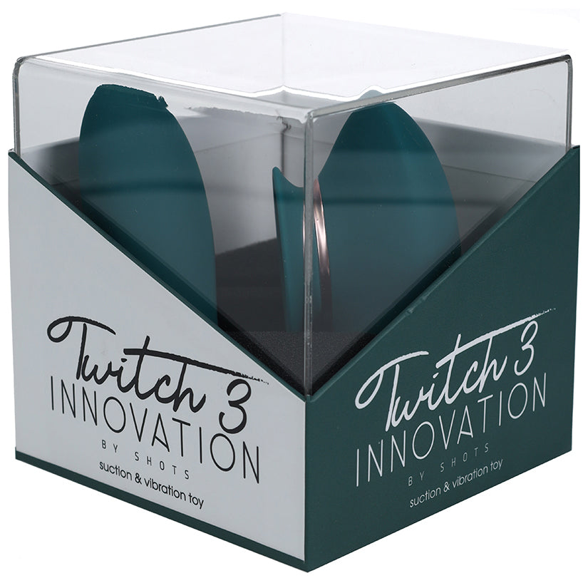 Shots Innovation Twitch 3 Rechargeable Vibrator & Suction-Green.