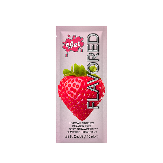 WET® Flavored Sultry Strawberry .33 Fl. oz./10mL – Rechargeable, Discreet, Intimate Wellness Accessory – Quiet, Rechargeable, Waterproof, Couples & Solo Use, Discreet Intimate Wellness Accessory