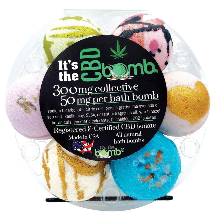 Its The Bomb CBD Bath Bomb Gift Set 6pk 50mg.