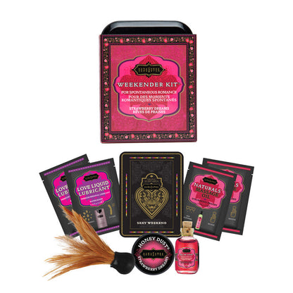The Weekender Kit Strawberry Dreams – Rechargeable, Discreet, Intimate Wellness Accessory – Quiet, Rechargeable, Waterproof, Couples & Solo Use, Discreet Intimate Wellness Accessory