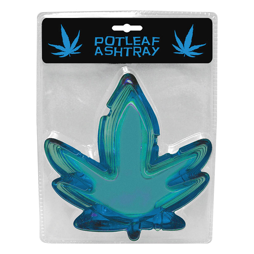 Pot Leaf Ashtray-Blue.