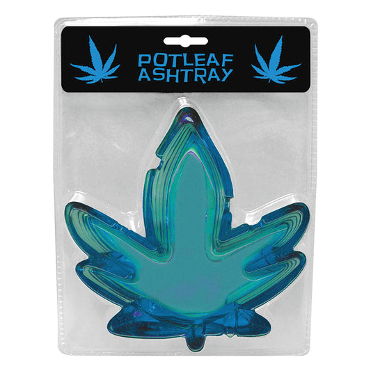 Pot Leaf Ashtray-Blue.