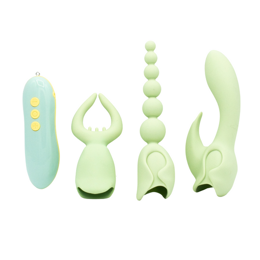 Pleasure Hunter 4pc kit – Rechargeable, Discreet, Intimate Wellness Accessory – Quiet, Rechargeable, Waterproof, Couples & Solo Use, Discreet Intimate Wellness Accessory