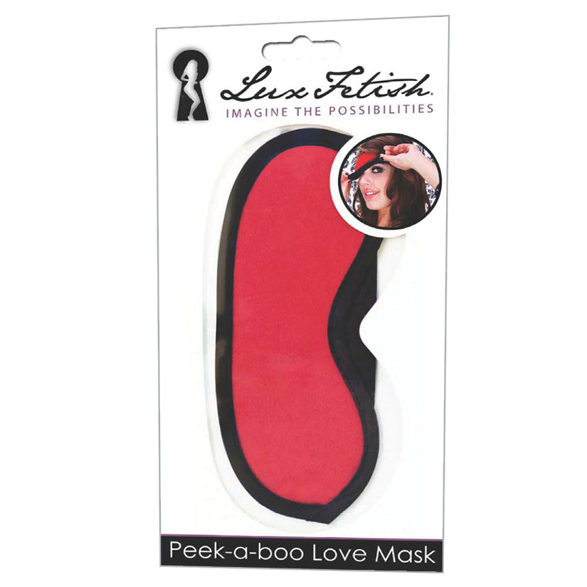Lux Fetish Peek-A-Boo Love Mask-Red.