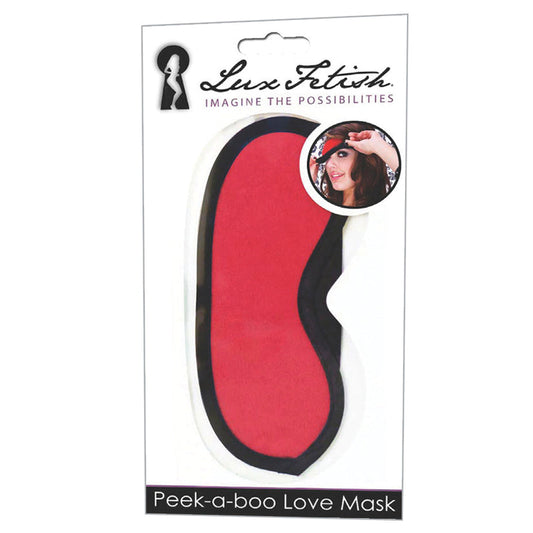 Lux Fetish Peek-A-Boo Love Mask-Red.