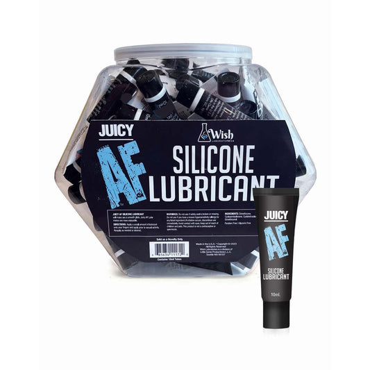 Juicy AF Silicone Lubricant 10ml - 65pcs – Rechargeable, Discreet, Intimate Wellness Accessory – Quiet, Rechargeable, Waterproof, Couples & Solo Use, Discreet Intimate Wellness Accessory