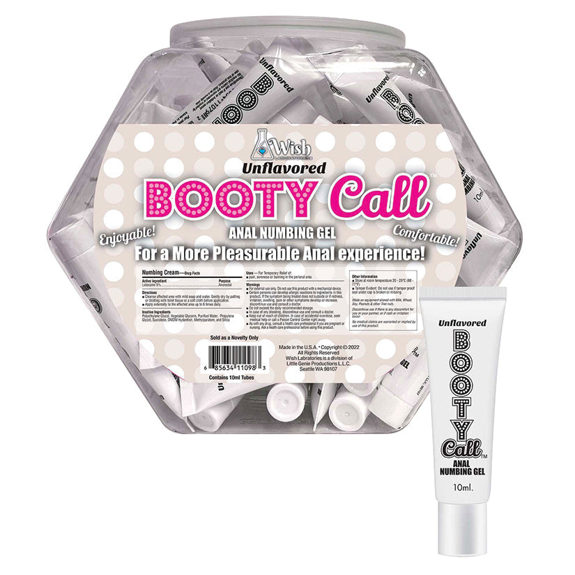 BootyCall Anal Numbing Gel-Unflavored 10ml Fishbowl of 65pcs.