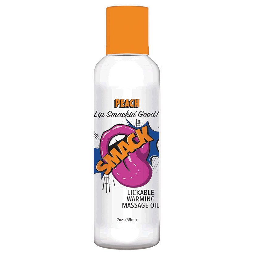 Smack Warming Massage Oil-Peach 2oz.