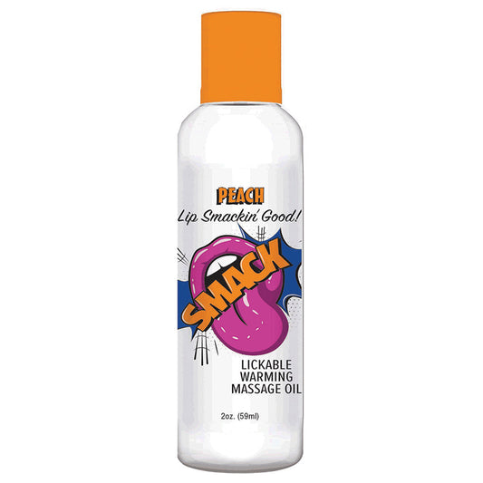 Smack Warming Massage Oil-Peach 2oz.