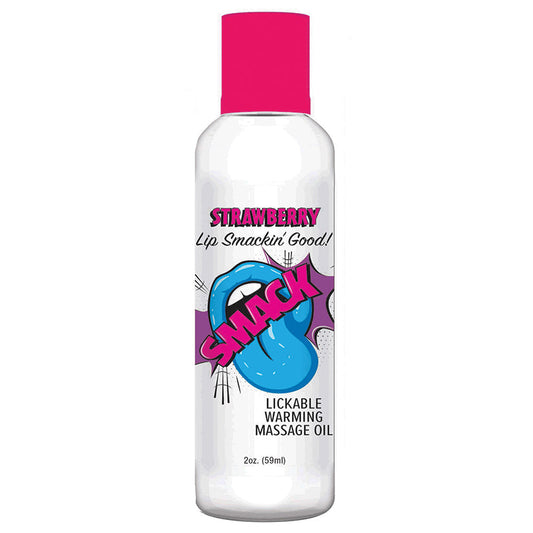 Smack Warming Massage Oil-Strawberry 2oz.