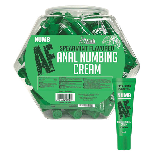 Numb AF Anal Numbing Cream-Mint 10ml Fishbowl of 65pcs.