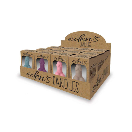 Eden’s Candle Vanilla - male 12pc disp – Rechargeable, Discreet, Intimate Wellness Accessory – Quiet, Rechargeable, Waterproof, Couples & Solo Use, Discreet Intimate Wellness Accessory