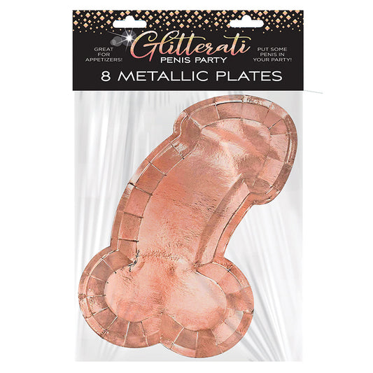 Glitterati Penis Plates-Rose Gold.