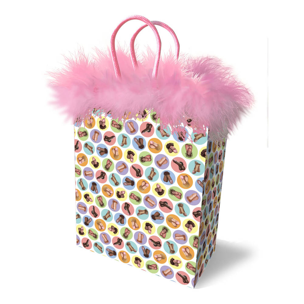 Dirty male Gift Bag with pink feathers – Rechargeable, Discreet, Intimate Wellness Accessory – Quiet, Rechargeable, Waterproof, Couples & Solo Use, Discreet Intimate Wellness Accessory
