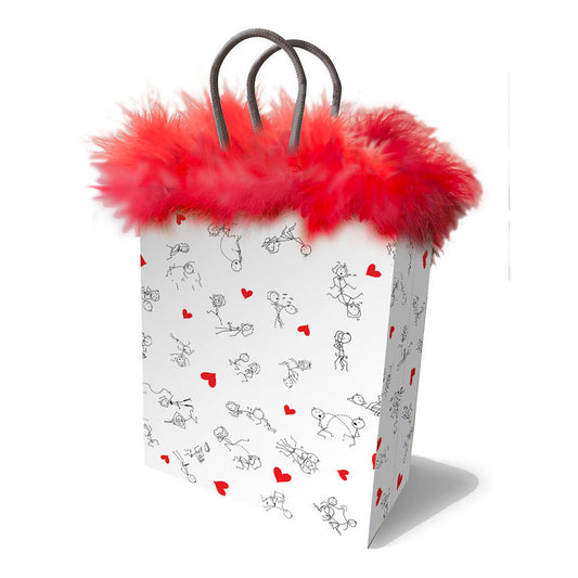 intimacy Positions Stick Figures Gift Bag – Rechargeable, Discreet, Intimate Wellness Accessory – Quiet, Rechargeable, Waterproof, Couples & Solo Use, Discreet Intimate Wellness Accessory