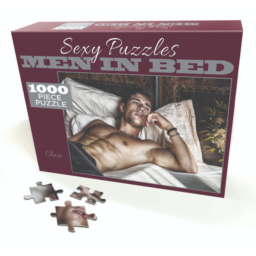 Men In Bed Chase 1000pc Puzzle – Rechargeable, Discreet, Intimate Wellness Accessory – Quiet, Rechargeable, Waterproof, Couples & Solo Use, Discreet Intimate Wellness Accessory