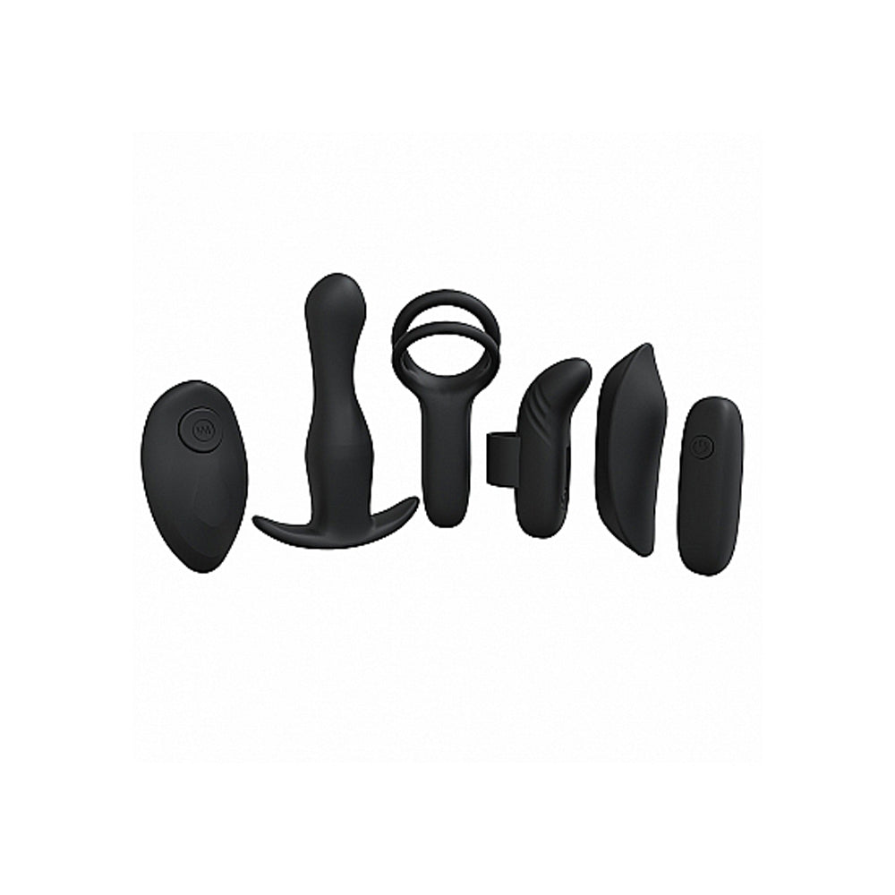Supreme Weekend Kit 6pc - Black – Rechargeable, Discreet, Intimate Wellness Accessory – Quiet, Rechargeable, Waterproof, Couples & Solo Use, Discreet Intimate Wellness Accessory