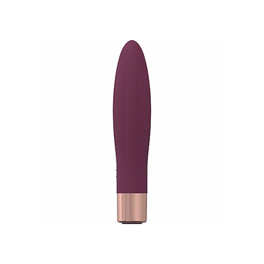 Fame - 10 Speed Mini-Vibe - Burgundy – Rechargeable, Discreet, Intimate Wellness Accessory – Quiet, Rechargeable, Waterproof, Couples & Solo Use, Discreet Intimate Wellness Accessory