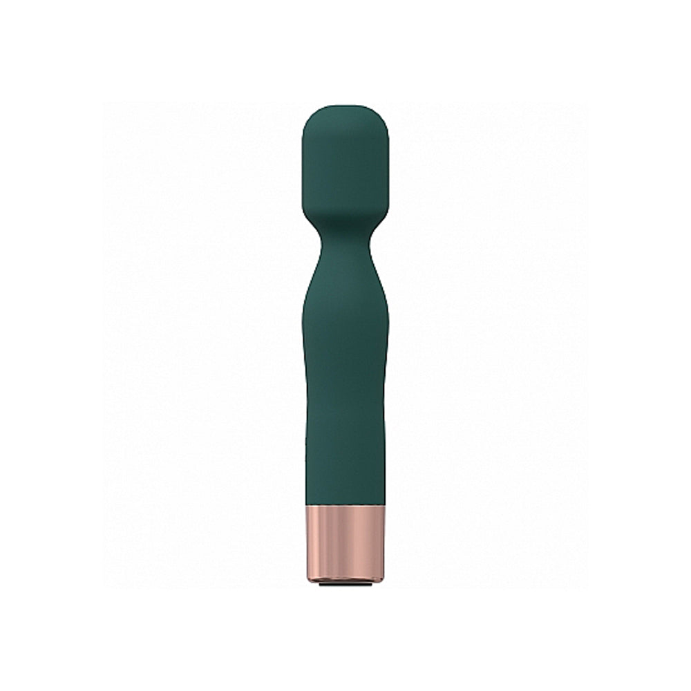 Glamour - 10 Speed Mini-Wand - Green – Rechargeable, Discreet, Intimate Wellness Accessory – Quiet, Rechargeable, Waterproof, Couples & Solo Use, Discreet Intimate Wellness Accessory