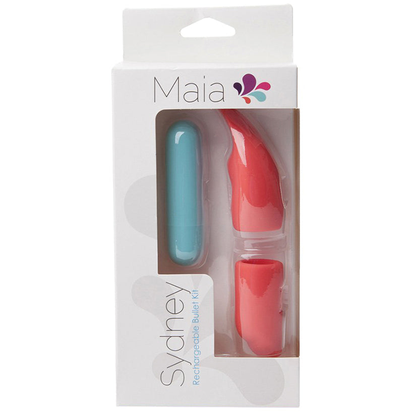 Maia Sydney Rechargeable Mini Bullet With 2 Sleeves-Teal.