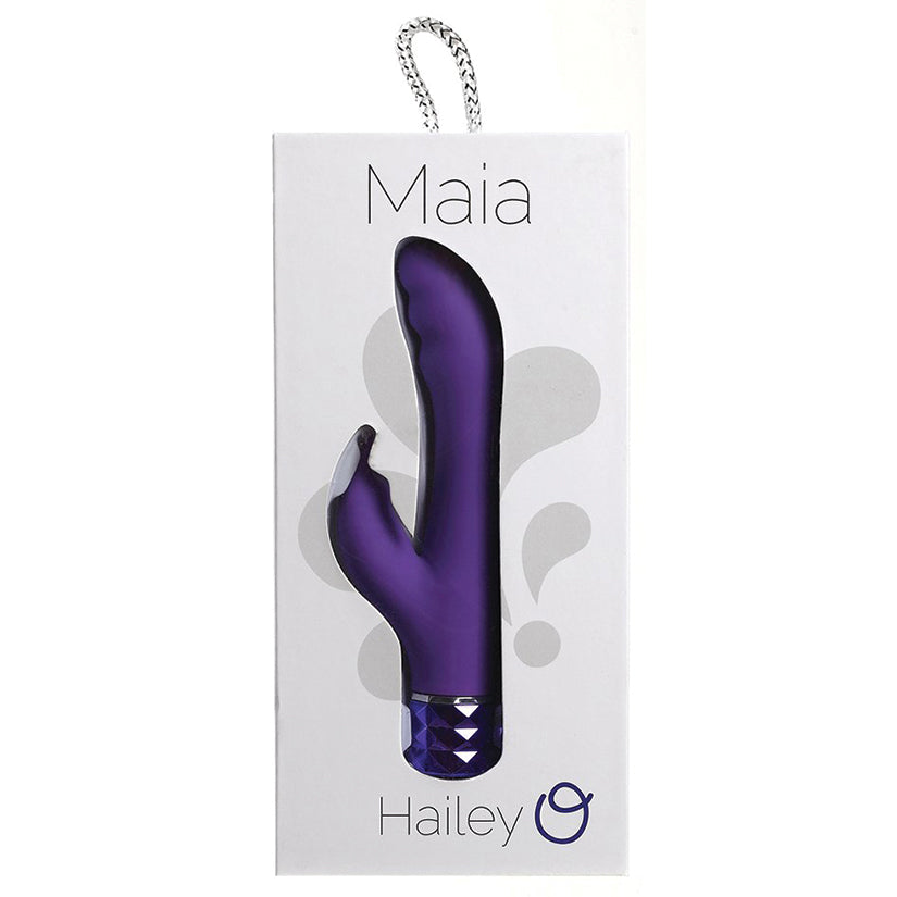 Maia Hailey Crystal Gems Dual Rabbit-Neon Purple 6.