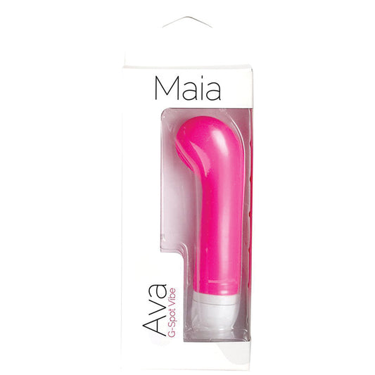 Maia Ava Silicone G-Spot Vibe-Neon Pink.