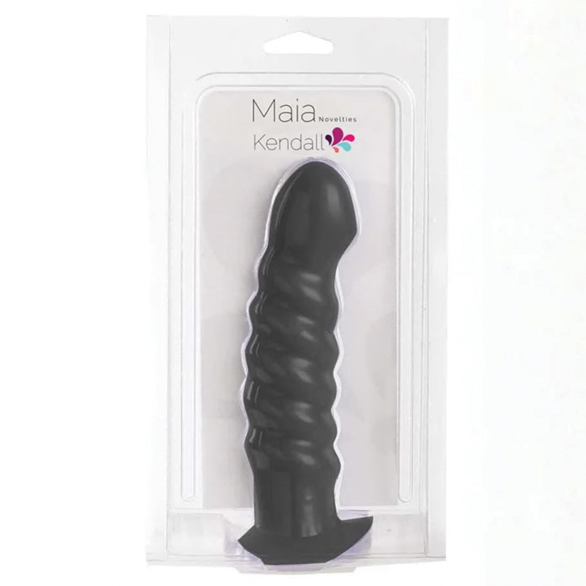 Maia Kendall Silicone Swirl Dong-Black.