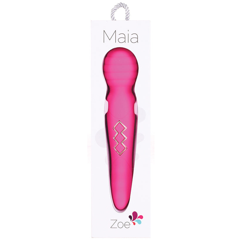 Maia Zoe Twisty Rechargeable Vibrating Wand-Pink.