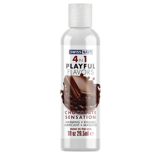 Swiss Navy 4 In 1 Playful Flavors-Chocolate Sensation 1oz.
