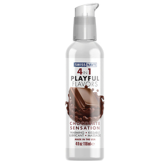 Swiss Navy 4 In 1 Playful Flavors-Chocolate Sensation 4oz.